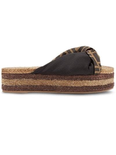 fendi flip flops womens|fendi twist detail slides.